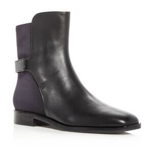 NIB Via Spiga Vaughan Black Leather Ankle Booties 6